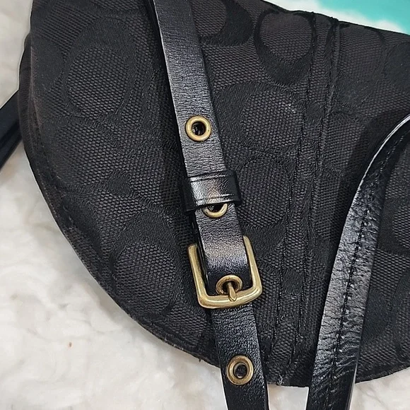 Coach Y2K Signature Mini Crossbody Swingpack Black Jacquard Bag - Picture 16 of 17